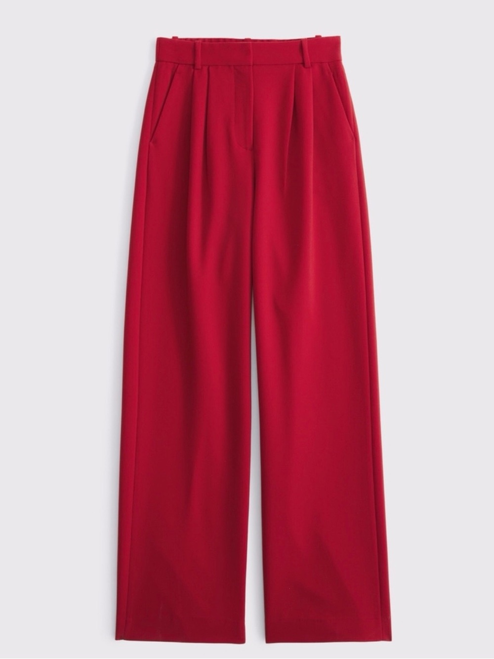 Abercrombie & Fitch Sloane Tailored Wide Leg Pant in Fiery Red - 31 Short (31P)